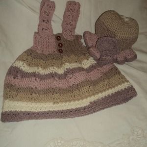 Baby Girl Summer Dress and Sun hat 9-12 mos